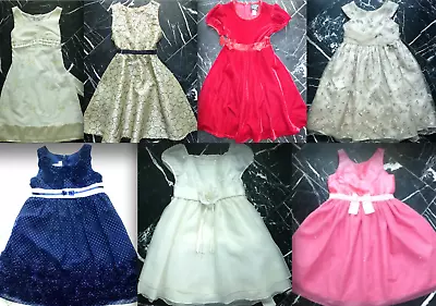 $12.59 • Buy H&M Pink SHIMMERY GAUZE EMBROIDERED Floral Polka Dot VELVET Girls PARTY DRESS 6