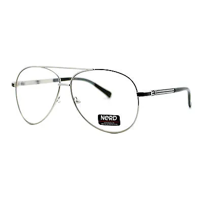 Nerd Eyewear Clear Lens Aviator Glasses Metal Frame Fashion Eyeglasses • $18.48