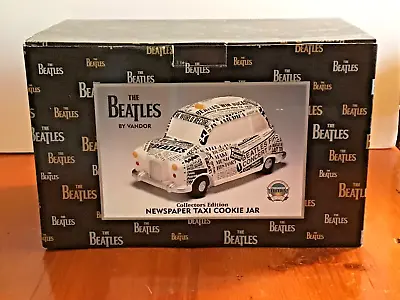 THE BEATLES 1999 NEWSPAPER TAXI COOKIE JAR Ltd Ed # 1440 Of 10K NIB • $90.87