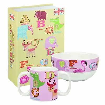 Christening Gift Churchill China Little Rhymes Alphabet Breakfast Set Boy  Girl • £27.99