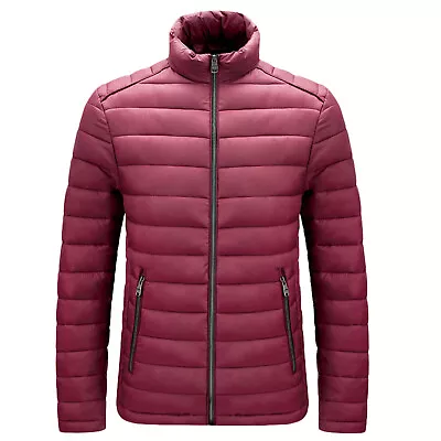 Men Autumn And Winter Casual Lightweight Zip Pocket Cotton-Padded Jacket Outwear • $55.70