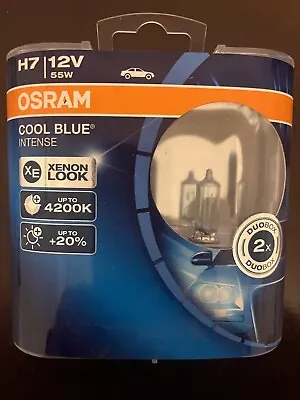 Osram H7 12v 55w Cool Blue Intense Headlight Bulbs Set Of 2 • $40