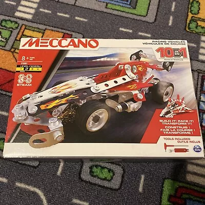 £14.99 • Buy Meccano Racing Vehicles 10 In 1 Model 21201 STEM Set 225 Parts Toy For Ages 8+