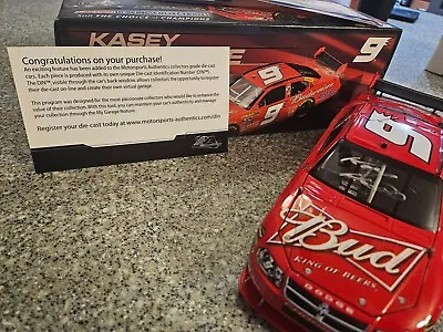 Autographed Kasey Kahne #9 Budweiser 2008 Dodge Charger 1:24 Diecast • $150