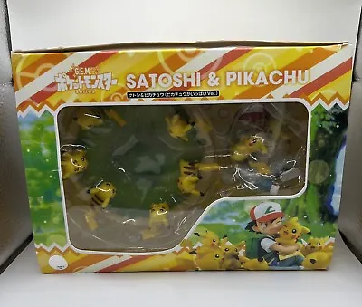 Megahouse Yellow G.E.M Series Satoshi & Pikachu Pocket Monster Figure Japan LOOK • $109.99