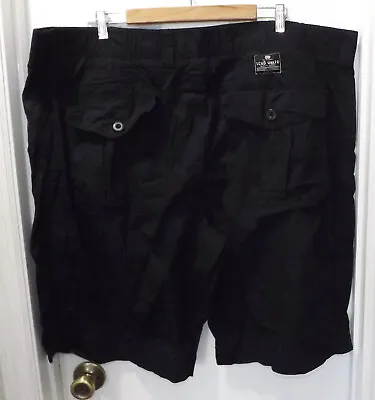 🔥 Mens Ecko Unlmt. Black Elastic Waist Cargo Shorts Size 50 50b • $9.95