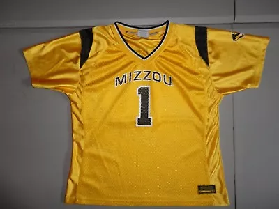 Missouri Tigers Mizzou #1 NCAA Gold Colosseum Football Jersey Youth XL EXCELLENT • $21.44