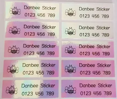 $3.99 • Buy Large Rainbow Personalised Name Stickers, Name Labels, 47x15mm, Waterproof
