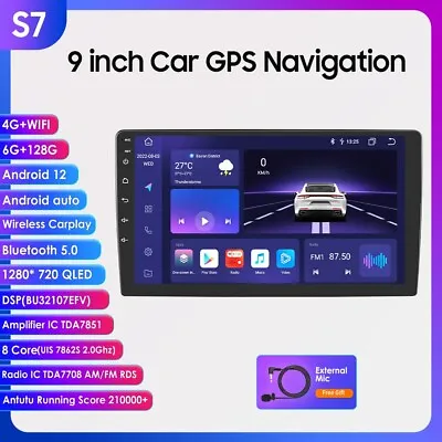6+128G Android 12 Auto CarPlay 2Din 9 Car Stereo Radio DSP GPS Navi Player 8Core • $209.99