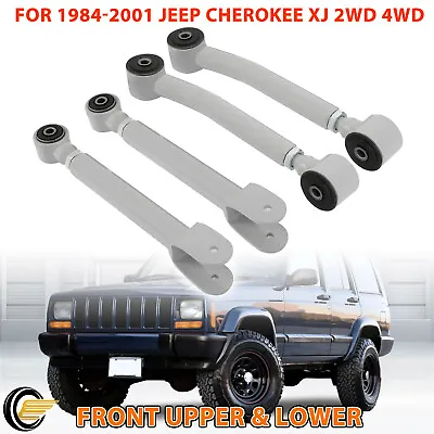 Front Upper& Lower Control Arms 0-8  Lift For Jeep Cherokee XJ 2WD 4WD 1984-2001 • $176.99