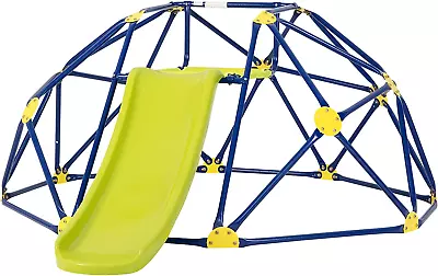 Climbing Dome W/ Slide  8FT Jungle Gym Monkey Bar For Backyard  Outdoor Climbing • $299.97