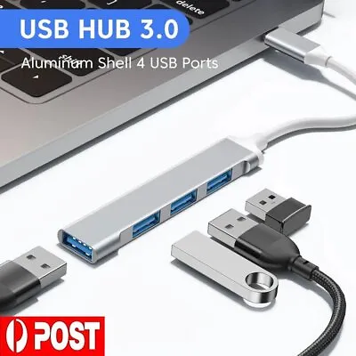 $5.49 • Buy Type C 4-Port USB HUB 3.0 Multi Splitter OTG Adapter High Speed For PC Laptop