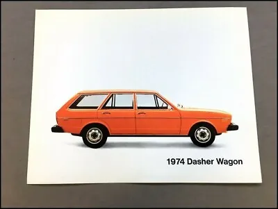 $7.96 • Buy 1974 VW Volkswagen Dasher Wagon Vintage 1-page Car Brochure Leaflet Data Card