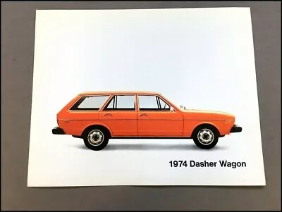 1974 VW Volkswagen Dasher Wagon Vintage 1-page Car Brochure Leaflet Data Card • $7.96