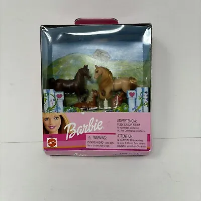 NEW/NIB - 2000 Barbie Stable Friends Family Mini Collection Horses W/Manes • $67.56