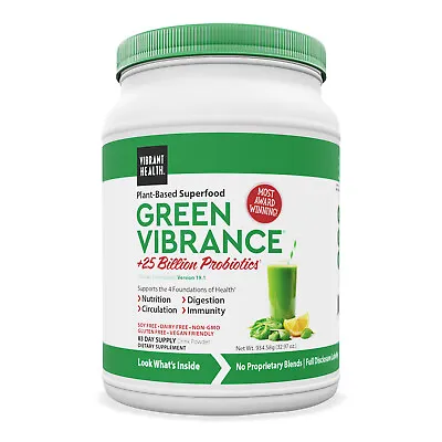 $104.80 • Buy Vibrant Health Green Vibrance Plant Based Superfood - 916 Grams (Approximately)