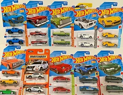 2023-2021 Hot Wheels And Matchbox Favorite Pairs & Sets (New Cars 10/08/23) • $10.95