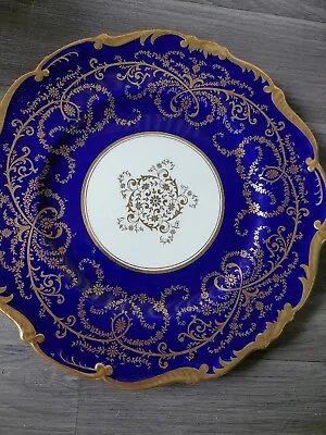 Coalport Bone China Anniversary Cobalt Blue Dinner Plate • £8