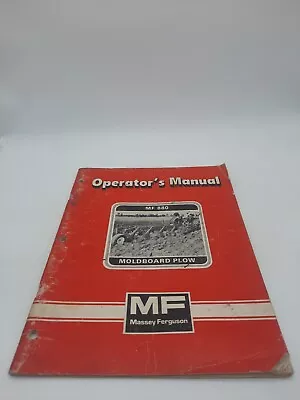 Massey Ferguson Mf 880 Moldboard Plow Operators Manual Owners Book • $14.95