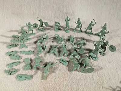 Vintage Louis Marx 2.25  Light Green Vikings Lot Of 23 Wounded Damaged • $49.95