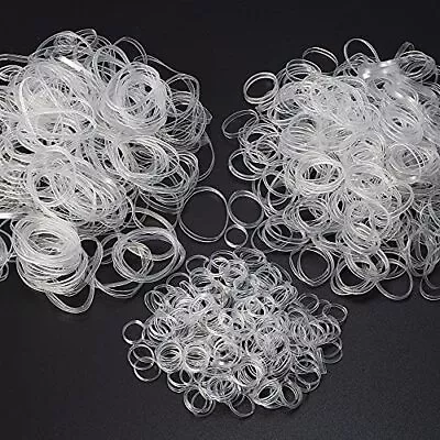 Mini Rubber Bands Soft Elastic Bands Clear Polyband Elastics 1000 Count For Wome • $11.02