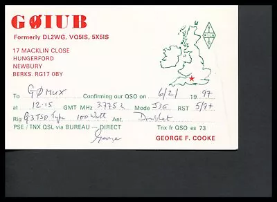 £2.49 • Buy 1 X QSL Card Radio UK G0IUB - Hungerford Berks - 1997 ≠ Q418