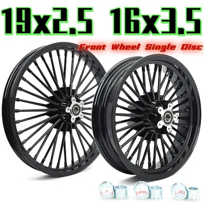19x2.5 16x3.5 Fat Spoke Wheels Rims Set For Harley Sportster Iron XL883N XL1200N • $674.49