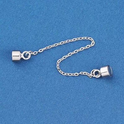 Sterling Silver Magnetic Clasp Converter W/ Chain For Bracelet Necklace A5296 • $13.99