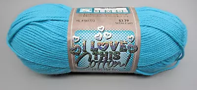 HOBBY LOBBY~Turquoise (70) I Love This Cotton! Medium Yarn • $4