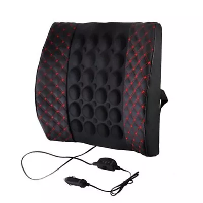 Car Seat Back Electric Lumbar Neck Support Pad Massage Pillow Vibration Cushion • $29.60