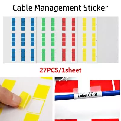 Network Wire Fiber Organizers Identification Tags Cable Labels Stickers • £3.71