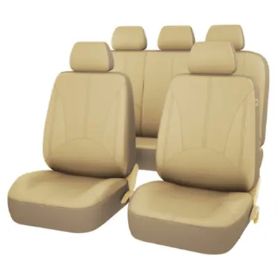 Car Seat Cover Auto Front Rear Full Set Cushion Accessories PU Leather 4 Seasons • $63.80