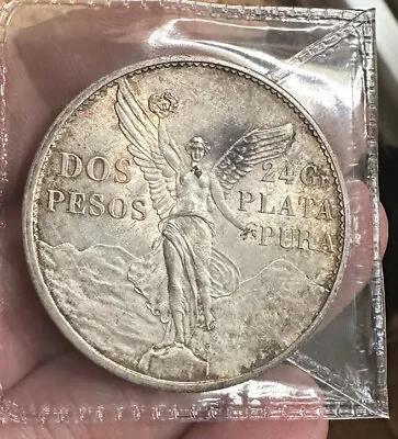 Mexico 1921 Dos Pesos Independence Centennial Grade Unc • £425