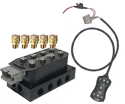 $247.20 • Buy V Accu-Air W/ VU4 Valves/Harness 7-switch Controller