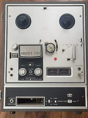 ROBERTS 1725-BL REEL TO REEL W/BUILT IN 8 TRACK  For Parts Or Repair • $200