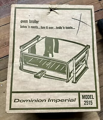 Vintage Dominion Imperial 2515 Oven Broiler Toaster Kitchen Appliance Brand New • $85