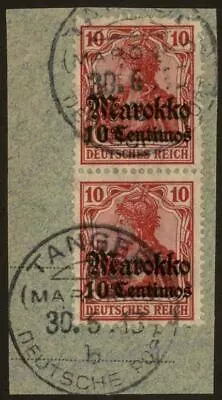 Germany 1911 TANGER Tangiers Morocco Marokko USED 102533 • $25.30