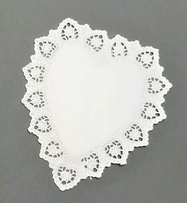 Doilies Herzspitzen Heart White Large Small 5/10 Piece Ø 20 CM Ø 30 CM • $8.70