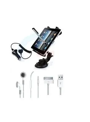 IPad 1/2/3 CAR MOUNT HOLDER ACCESSORY KIT & CHARGER High Quality Accessries • £14.99