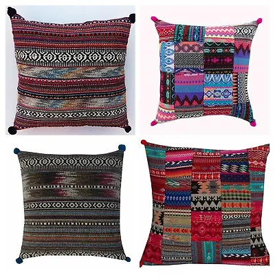 £9.99 • Buy Handmade Cotton Kilim HandLoomed Floor Pillow Bohemian Cushion Cover 16  20  24 