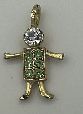 USA K.I.S. Birthstone Brats Gold-plated Boy August/Peridot Swarovski Charm • $7