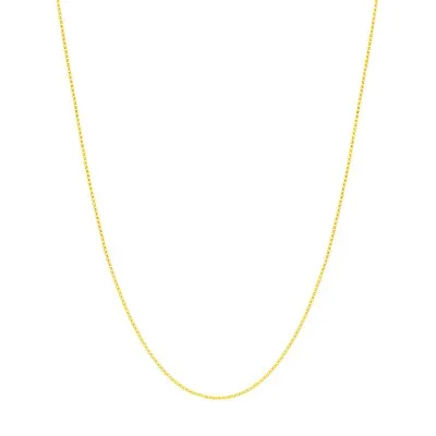 0.55mm Italian Square Box Chain Necklace Real 14k Yellow Gold • $83.59