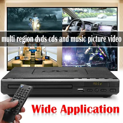 DVD Movie Player Multi Region Free With Remote Control USB MP3 CD DVD+RW Player • £22.98