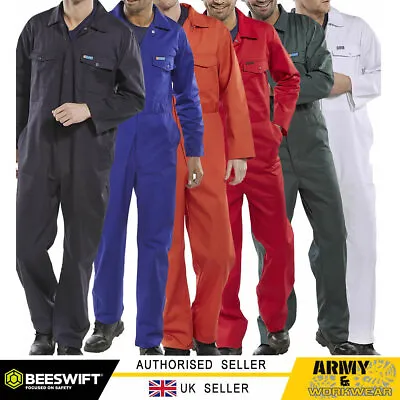 Beeswift Boilersuit Coverall Overall Mens Workwear Stud Front / Pockets Mechanic • $52.87