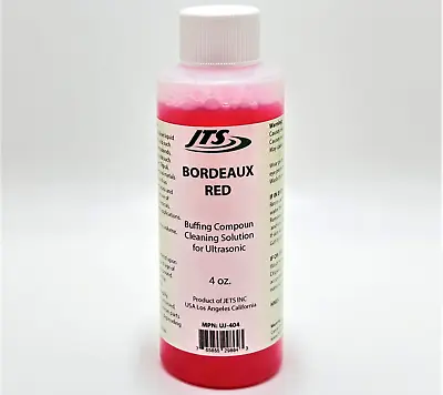 Jewelry Ultrasonic Cleaning Solution Bordeaux Red 4 Oz. Buffing Compound Remover • $15.06