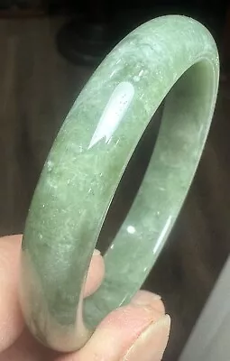 Old High Grade Hand Made Chinese Genuine Green JADE Bangle Bracelet 46.7 Grams • $9.99