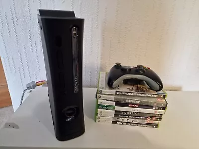 Xbox 360 120GB Black CONSOLE Bundle Controller & 8x Games • £42.99