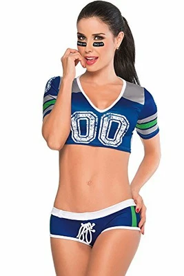 £24.99 • Buy Top Totty Fantasy American Football Cheerleader Costume Blue