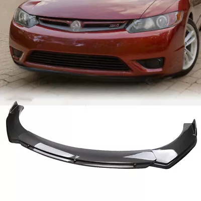 For 06-08 Honda Civic 2DR Carbon Fiber Style Front Bumper Lip Spoiler Body Kit • $89.99