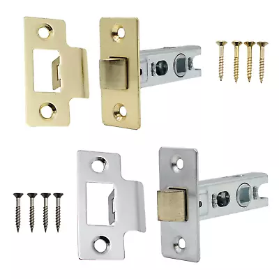 Tubular Mortice Tub Latch Door Catch Lock Handle 2SIZES Bolt Through Case Screw • £4.45